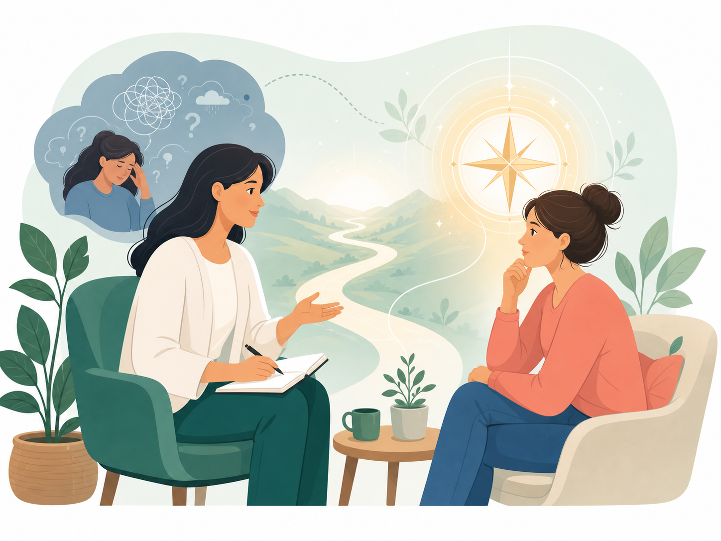 Personal mentorship guidance illustration